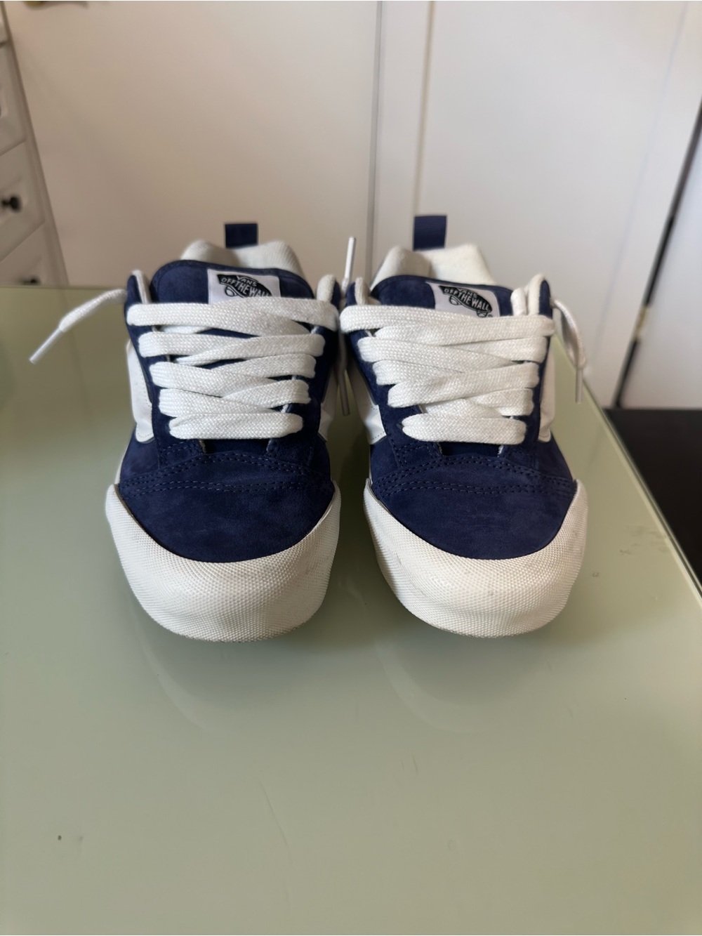 Vans Kids Navy and White Low-Top Skate Sneakers